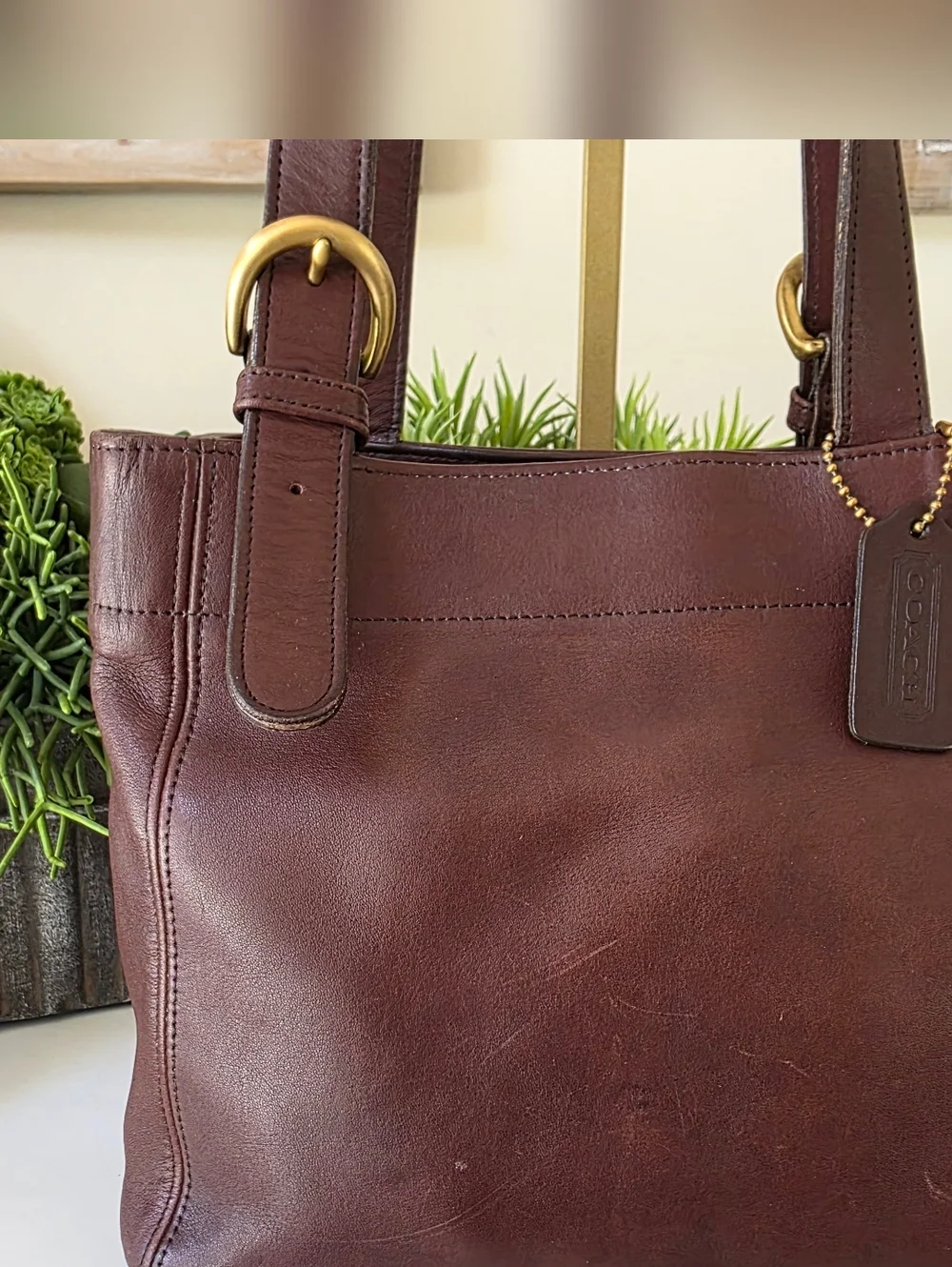 Vintage Coach Soho Buckle Bag Mahogany Glove Tanned Leather Bag